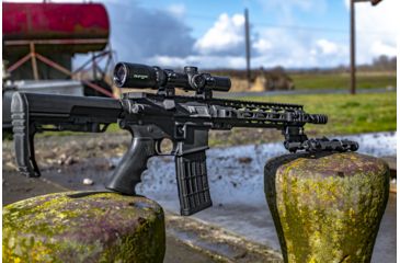 Image of Pride Fowler Industries RR-Evolution-3G Rifle Scope, 1-6x24mm, 30mm Tube, First Focal Plane, Red Illumination, Rapid Reticle 3G BDC Reticle, Green, RR007-FDE