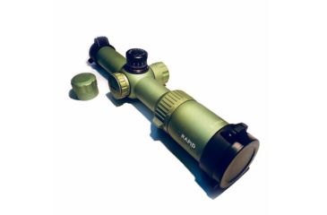 Image of Pride Fowler Industries RR-Evolution-3G Rifle Scope, 1-6x24mm, 30mm Tube, First Focal Plane, Red Illumination, Rapid Reticle 3G BDC Reticle, Green, RR007-FDE