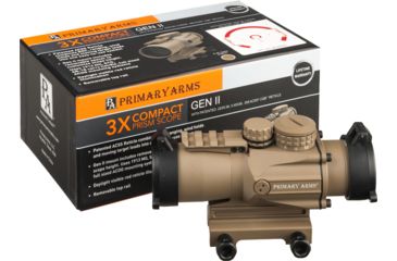 Image of Blemished Demo, Primary Arms SLx Gen II 3x Compact Prism Scope,Illuminated ACSS CQB-M2 5.56 Reticle,Flat Dark Earth, PAC3X-GENII-ACSS-5.56-FDE