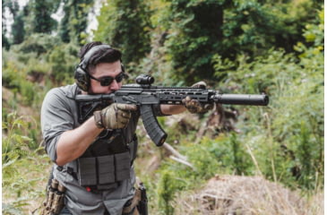 Image of Primary Arms GLx MicroPrism Prismatic Red Dot Sight, 1x, Illuminated Red ACSS Cyclops Gen 3 Reticle, Black, 710071