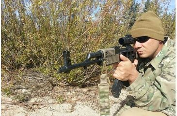 Image of Primary Arms SLx 4X Compact Prism Scope with the Patented 7.62X39/300BO ACSS Reticle, Black PAC4XAK300BO