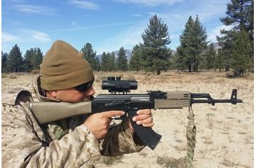 Image of Primary Arms SLx 4X Compact Prism Scope with the Patented 7.62X39/300BO ACSS Reticle, Black PAC4XAK300BO