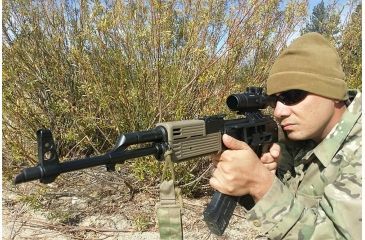 Image of Primary Arms SLx 4X Compact Prism Scope with the Patented 7.62X39/300BO ACSS Reticle, Black PAC4XAK300BO