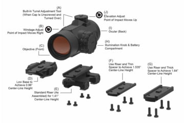 Image of EDEMO Primary Arms SLx Series Red Dot Sight 25mm Lens, 2 MOA Red Dot, Black, 810005, EDEMO6