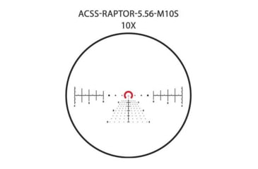 Image of Primary Arms The SLx 1-10x28mm Rifle Scope, Second Focal Plane, ACSS Raptor 5.56 M10S, Black, 610157