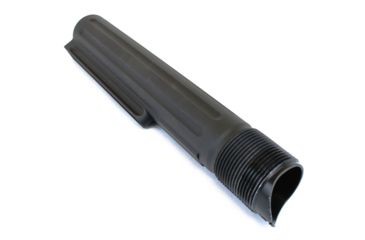 Image of Primary Weapons Systems PWS Enhanced Buffer Tube, Mil-Spec Gen 2 Ratchet Lock endplate, Black, AR-15, 4G2BTMB-1F