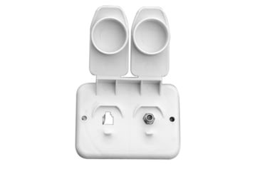 Image of Prime Products 08-6214 Compact Tv/Phone Receptacle, White, 44057/112.1195