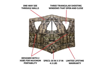 Image of Primos Hunting Double Bull Stakeout Blind w/ Surroundview, Camo, 65158