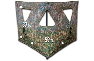 Image of Primos Hunting Double Bull SurroundView Stakeout Hunting Blind, Mossy Oak Greenleaf, 65164