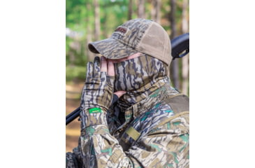 Image of Primos Hunting Stretch-Fit Buff Mask, Mossy Oak Bottomland, One Size, PS6680