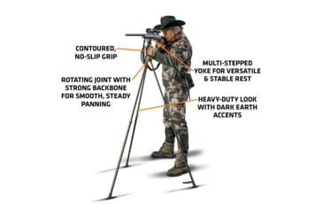 Image of Primos Hunting Trigger Stick Gen 3 Jim Shockey Tall Tripod, 24-62in, Truth Camo, Clam, 65815