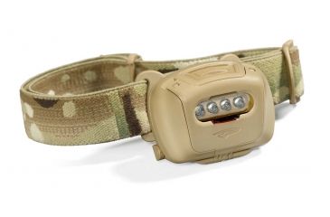 Image of Princeton Tec Quad Tactical MPLS Headlamp w/ Interchangeable LED Lens Filter, Multicam, 60 Lumens QUAD-NOD-MC