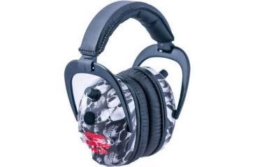 Image of Pro Ears Pro 300 Wind Abatement Hearing Protection NRR 26dB Headset, Skulls P300SK
