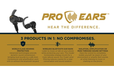 Image of Pro Ears Stealth Bluetooth Elite Hearing Protection, Black, PEEBBLKE