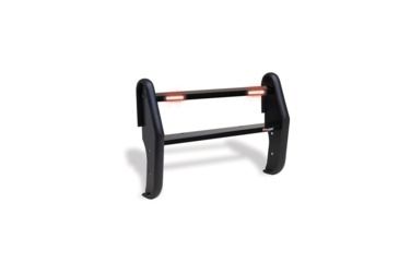 Image of Pro-Gard Industries Black Powder Coated Steel, Standard Push Bumper W/ Intergrated, Two Head, All Blue Led Ions - PB52I06ION2B