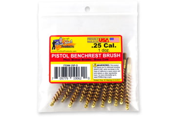 Image of Pro-Shot .25 Caliber Pistol Brush Dozen Pack, 12 Quantity, 25P-D