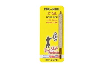 Image of Pro-Shot Pro-Shot Bore Mop .17 Caliber, White w/ Brass Core, MP17