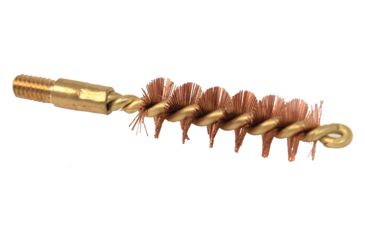 Image of Pro-Shot Pro-Shot Brass Core-Bronze Bristle Pistol Length Bore Brush 9mm, Bronze Bristles w/ Brass Core, 9P