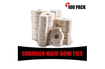 Image of Pro-Shot Chamber Maid Bow Tie Cleaning Swabs, 100 Pack, White, BTCMS-100