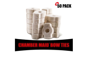 Image of Pro-Shot Chamber Maid Bow Tie Cleaning Swabs, 50 Pack, White, BTCMS-50