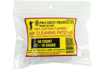 Image of Pro-Shot Cotton Flannel Patches 12-16 Gauge 3 Inch Square 100 Per Bag