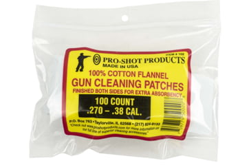 Image of Pro-Shot Cotton Flannel Patches .270-.38 Caliber 2 Inch Round 100 Per Bag
