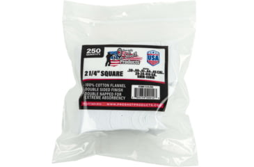 Image of Pro-Shot Cotton Flannel Patches .38-.45 Caliber/20-.410 Gauge 2.25 Inch Square 250 Per Bag