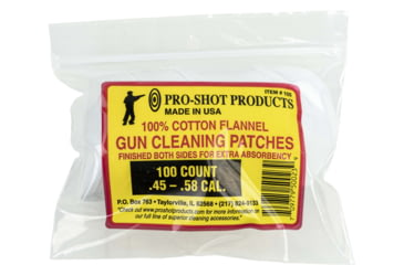Image of Pro-Shot Cotton Flannel Patches .45-.58 Black Powder Caliber 2.5 Inch Round 100 Per Bag