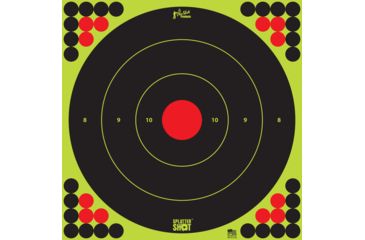 Image of Pro-Shot Pro-Shot Splatter Shot Bulls-eye Target, 17.25 in, Green, Black, Pack of 5 Long Range-17.25-5PK, Green, Black, Long Range-17.25-5PK
