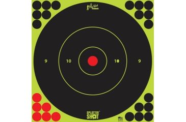 Image of Pro-Shot Pro-Shot Splatter Shot Bullseye Targets Peel And Stick 12 Inch Green 12 Pack, Green, 12B-GREEN-12PK