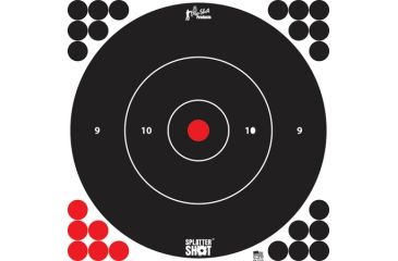 Image of Pro-Shot Pro-Shot Splatter Shot Bullseye Targets Peel And Stick 12 Inch White 5 Pack, White, 12B-WHTE-5PK