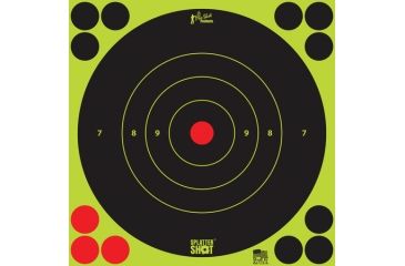 Image of Pro-Shot Pro-Shot Splatter Shot Bullseye Targets Peel And Stick 8 Inch Green 30 Pack, Green, 8B-GREEN-30PK