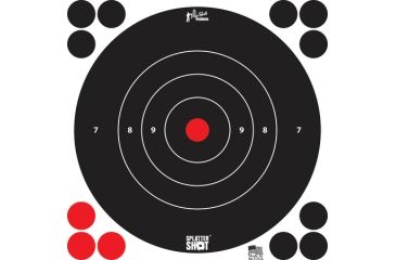 Image of Pro-Shot Pro-Shot Splatter Shot Bullseye Targets Peel And Stick 8 Inch White 6 Pack, 8B-WHITE-6PK