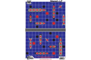 Image of Pro-Shot Splatter Shot Game Series Shipwreck Heavy Tag Paper Target, 12in x 18in, 8 Pack, GS-SHIP-8PK