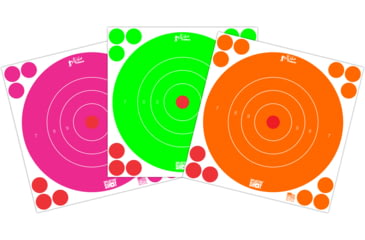 Image of Pro-Shot Splatter Shot High Vis Fluorescent Bullseye Combo, 6 Pack, 3-color, 8in, 8B-FL-6COMBO