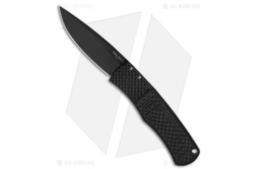 Image of Pro-Tech Knives Magic BR-1 Whiskers Automatic Folding Knife, 3.125in, 154CM, Drop Point Blade, Aluminum, Carbon Fiber, Black Handle, Standard, Black/Black, 7.25 inch, BHQ-30244