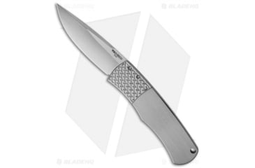 Image of Pro-Tech Knives Magic BR-1 Whiskers Custom Automatic Folding Knife, 3.125in, 154CM, Drop Point Blade, Stainless Steel, Gray Handle, Gray/Gray, 7.25 inch, BHQ-36662
