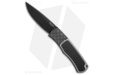Image of Pro-Tech Knives Magic BR-1 Whiskers Custom Automatic Folding Knife, 3.125in, 154CM, Drop Point Blade, Stainless Steel, Black/Gray Handle, Black/Gray/Black, 7.25 inch, BHQ-36968
