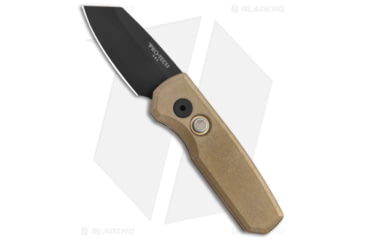 Image of Pro-Tech Knives Runt 5 Reverse Tanto Automatic Folding Knife, 2.00in, CPM 20CV, Reverse Tanto Blade, Bronze, Bronze Handle, Bronze/Black, 5.125 inch, BHQ-138916