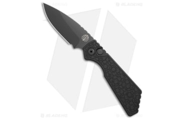 Image of Pro-Tech Knives Strider + PT Automatic Folding Knife, 3.00in, CPM MagnaCut, Drop Point Blade, Aluminum, Black Handle, Gridlock, Black/Black, 7.00 inch, BHQ-209368