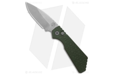 Image of Pro-Tech Knives Strider + PT Automatic Folding Knife, 3.00in, CPM MagnaCut, Drop Point Blade, Aluminum, Green Handle, Gridlock, Green/Gray, 7.00 inch, BHQ-210176