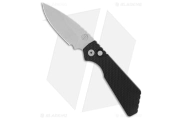 Image of Pro-Tech Knives Strider + PT MagnaCut Automatic Folding Knife, 2.75in, CPM MagnaCut, Drop Point Blade, Aluminum, Black Handle, Knurled, Black/Gray, 7.00 inch, BHQ-182955