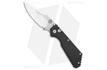 Image of Pro-Tech Knives Strider + SnG Automatic Folding Knife, 3.50in, 154CM, Drop Point Blade, Aluminum, Black Handle, Mirror, Black/Steel, 8.25 inch, BHQ-118997