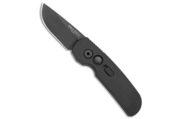Image of Pro-Tech Knives Calmigo Tactical Automatic Folding Knife, 1.99in, 154CM, Drop Point Blade, Aluminum, Black Handle, Black/Black, 5.49 inch, BHQ-107294