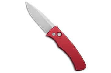 Image of Pro-Tech Pro-Tech Duke 2 Automatic Knife Red Battle Worn Aluminum 2.7" Satin MagnaCut, Red, CPM MagnaCut, adult, BHQ-222722