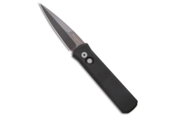 Image of Pro-Tech Knives Godson Automatic Folding Knife, 3.15in, 154CM, Spear Point Blade, Aluminum, Black Handle, Espresso DLC, Black/Brown, 7.56 inch, BHQ-110581