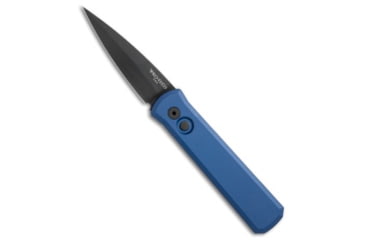 Image of Pro-Tech Knives Godson Automatic Folding Knife, 3.15in, 154CM, Spear Point Blade, Aluminum, Blue Handle, Tactical, Blue/Black, 7.56 inch, BHQ-68055