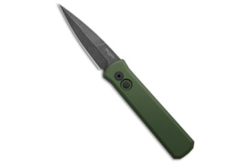 Image of Pro-Tech Knives Godson Automatic Folding Knife, 3.15in, 154CM, Spear Point Blade, Aluminum, Green Handle, Green/Black, 7.56 inch, BHQ-222751