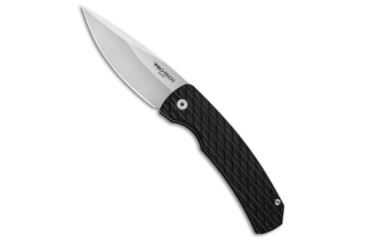 Image of Pro-Tech Knives Magic 2 Whiskers Automatic Folding Knife, 3.75in, 154CM, Spear Point Blade, Aluminum, Black Handle, Feather Texture, Stonewash, Black/Gray, 8.625 inch, BHQ-92840