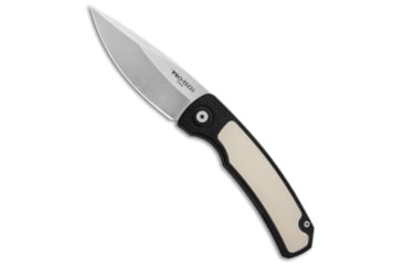 Image of Pro-Tech Knives Magic 2 Whiskers Custom Automatic Folding Knife, 3.75in, 154CM, Spear Point Blade, Aluminum, Micarta, Black/White Handle, Black/White/Gray, 8.625 inch, BHQ-87919